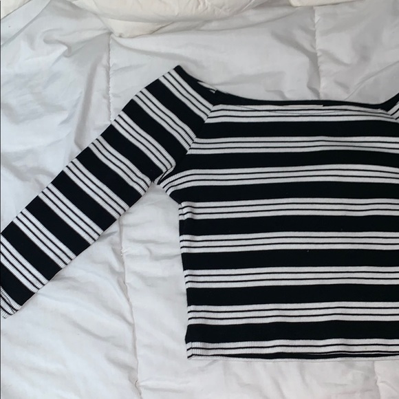 Forever 21 Tops - off the shoulder striped top